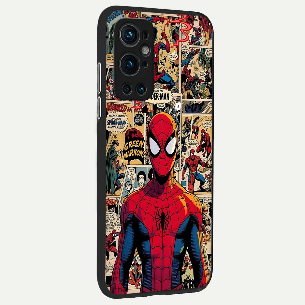  Aesthetic Spider back cover For OnePlus 9 Pro slim fit glass case with vibrant aesthetic design