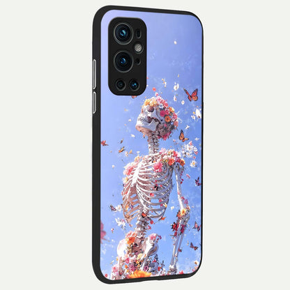  Bloom Beyond Bones back cover For OnePlus 9 Pro slim fit glass case with vibrant aesthetic design