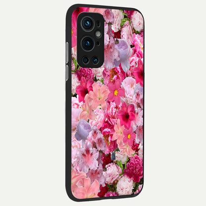  Bloom Crush Fantasy back cover For OnePlus 9 Pro slim fit glass case with vibrant aesthetic design