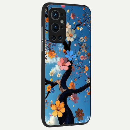  Blossom Dream Sky back cover For OnePlus 9 Pro slim fit glass case with vibrant aesthetic design