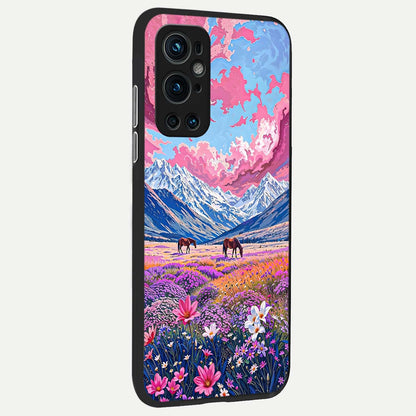  Blossom Valley Dream back cover For OnePlus 9 Pro slim fit glass case with vibrant aesthetic design