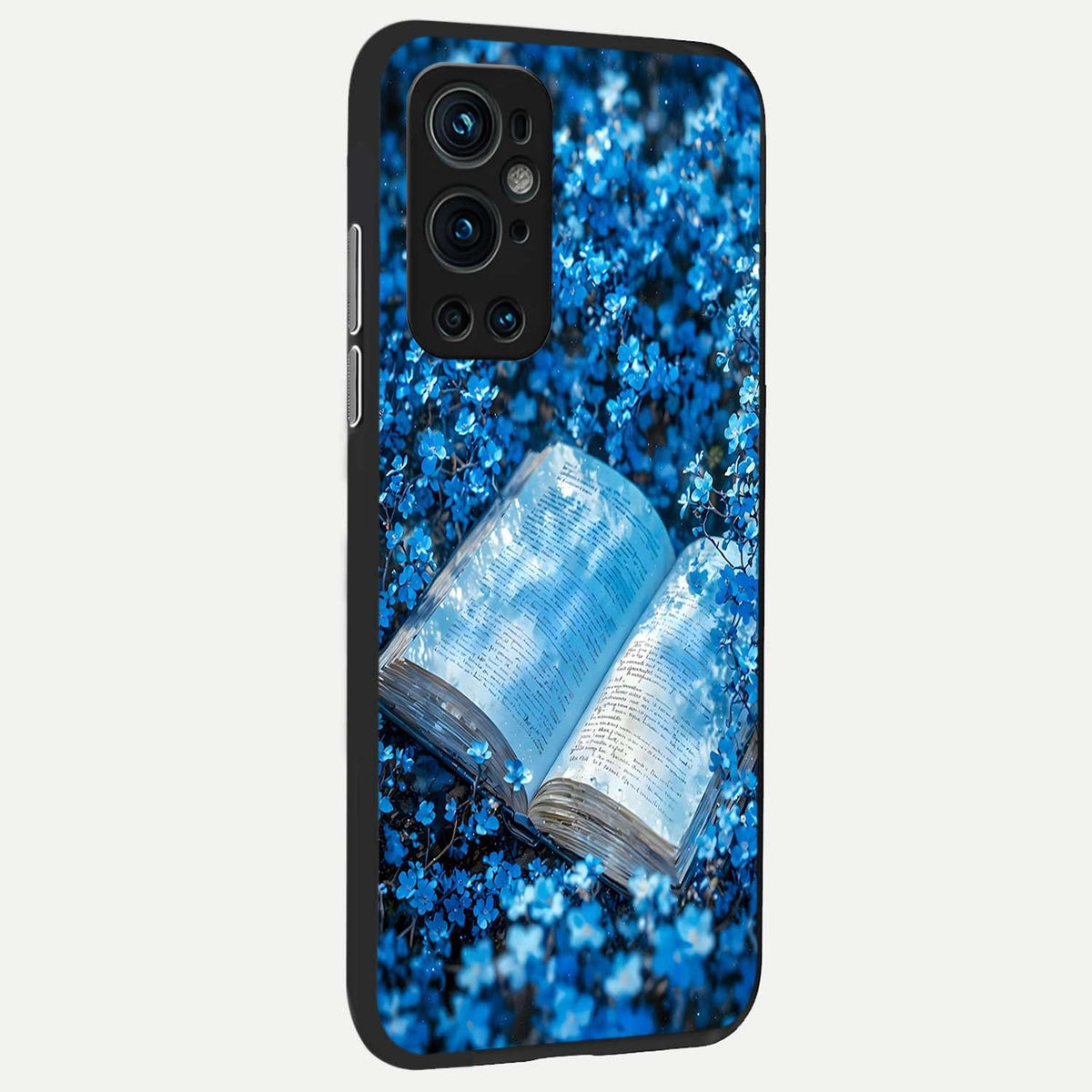  Blue Bloom Tales back cover For OnePlus 9 Pro slim fit glass case with vibrant aesthetic design