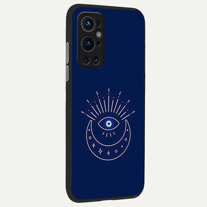  Blue Evil Eye back cover For OnePlus 9 Pro slim fit glass case with vibrant aesthetic design