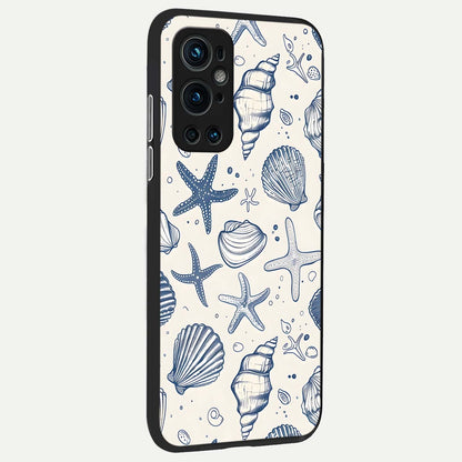  Blue Ocean Outline back cover For OnePlus 9 Pro slim fit glass case with vibrant aesthetic design
