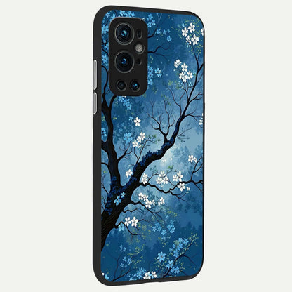  Blue Tree Serenity back cover For OnePlus 9 Pro slim fit glass case with vibrant aesthetic design
