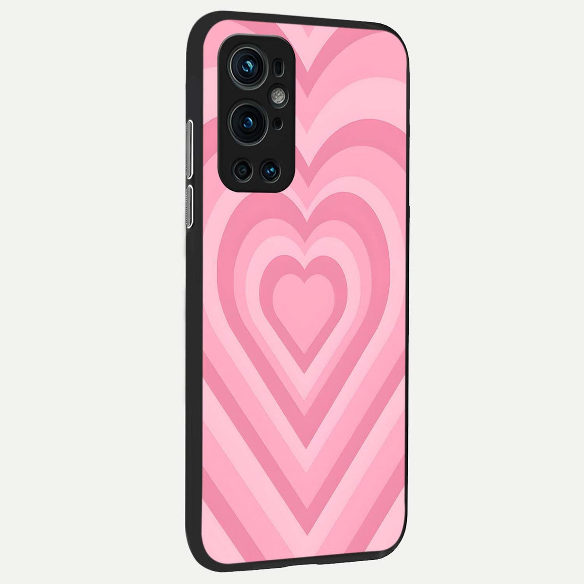  Blush Heart Waves back cover For OnePlus 9 Pro slim fit glass case with vibrant aesthetic design