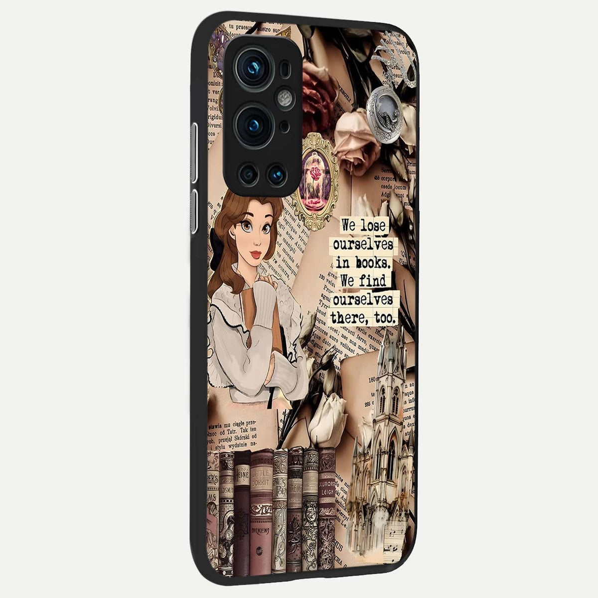  Bookish Dream World back cover For OnePlus 9 Pro slim fit glass case with vibrant aesthetic design