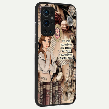  Bookish Dream World back cover For OnePlus 9 Pro slim fit glass case with vibrant aesthetic design