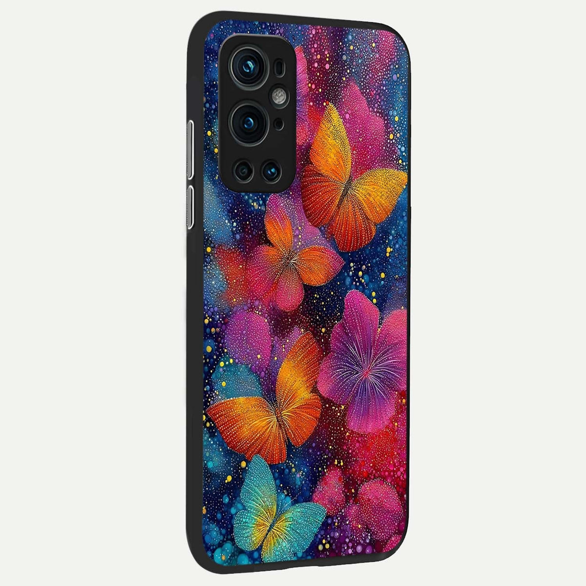  Butterfly Dream Mist back cover For OnePlus 9 Pro slim fit glass case with vibrant aesthetic design