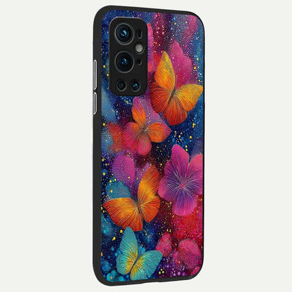  Butterfly Dream Mist back cover For OnePlus 9 Pro slim fit glass case with vibrant aesthetic design