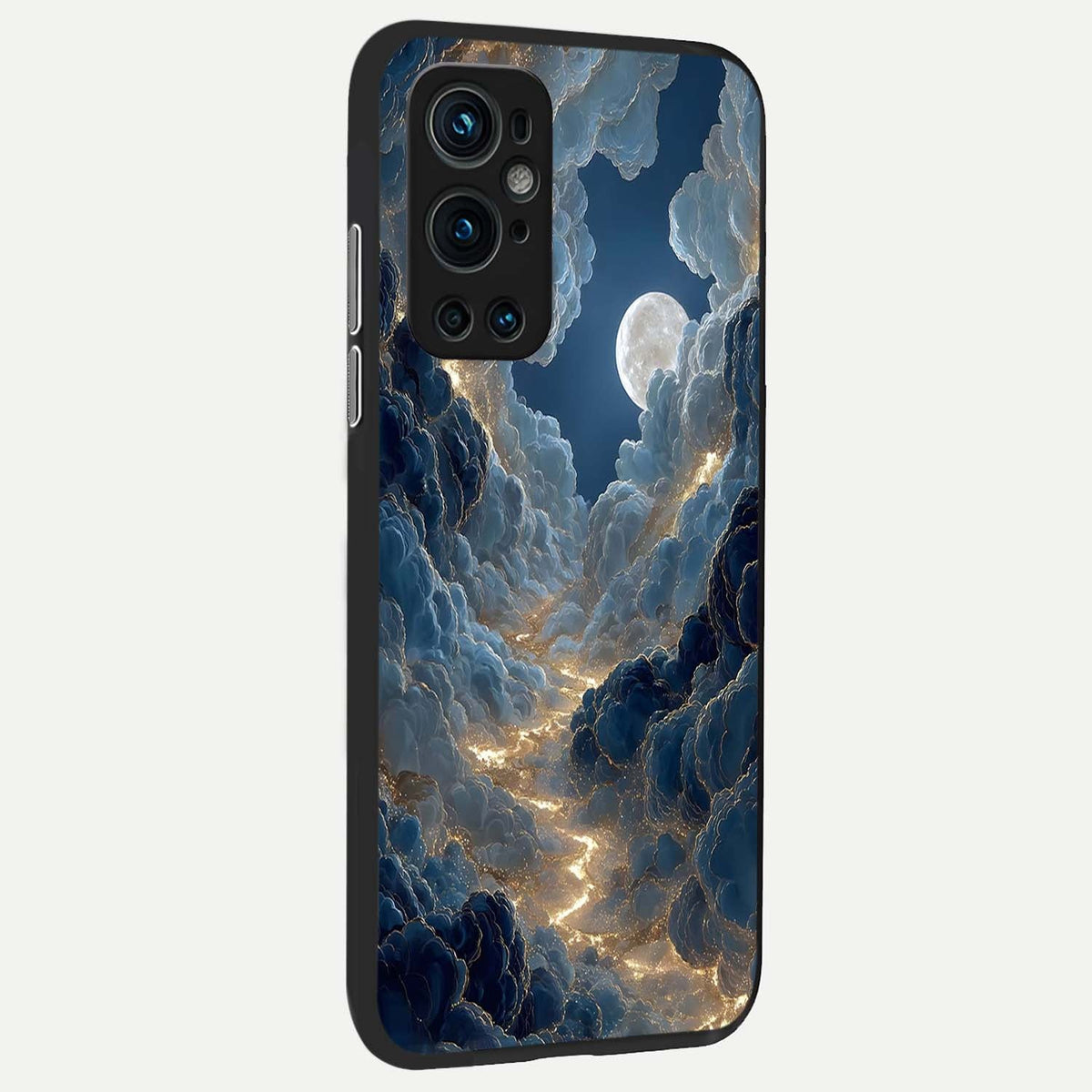  Celestial Cloud Road back cover For OnePlus 9 Pro slim fit glass case with vibrant aesthetic design