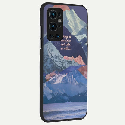  Celestial Mountain Calm back cover For OnePlus 9 Pro slim fit glass case with vibrant aesthetic design