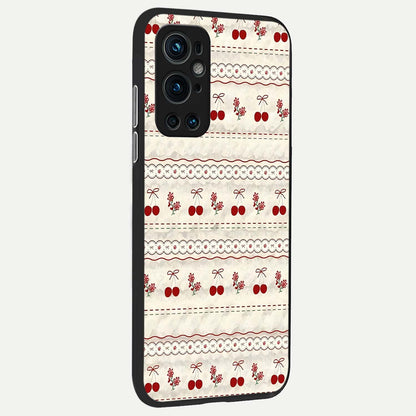  Cherry Bloom Charm back cover For OnePlus 9 Pro slim fit glass case with vibrant aesthetic design