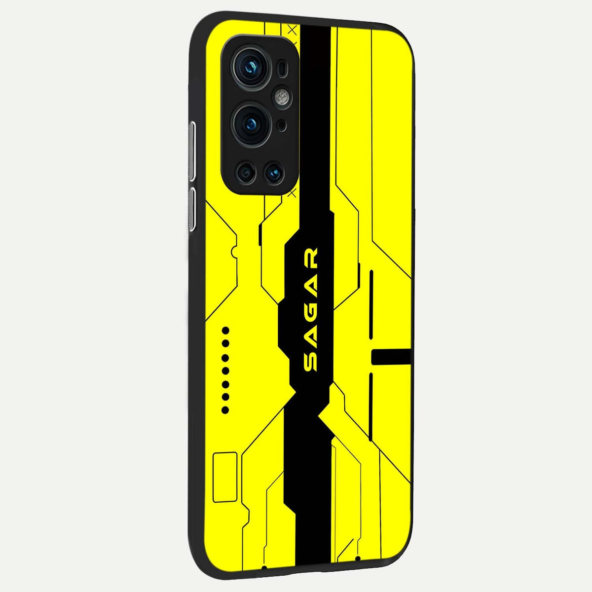  Circuit CYBERPUNK Custom Name back cover For OnePlus 9 Pro slim fit glass case with vibrant aesthetic design