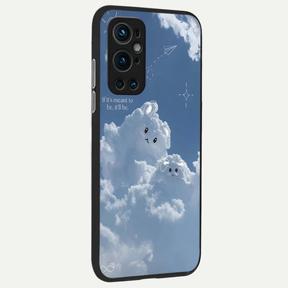  Cloud Bunny Dreams back cover For OnePlus 9 Pro slim fit glass case with vibrant aesthetic design