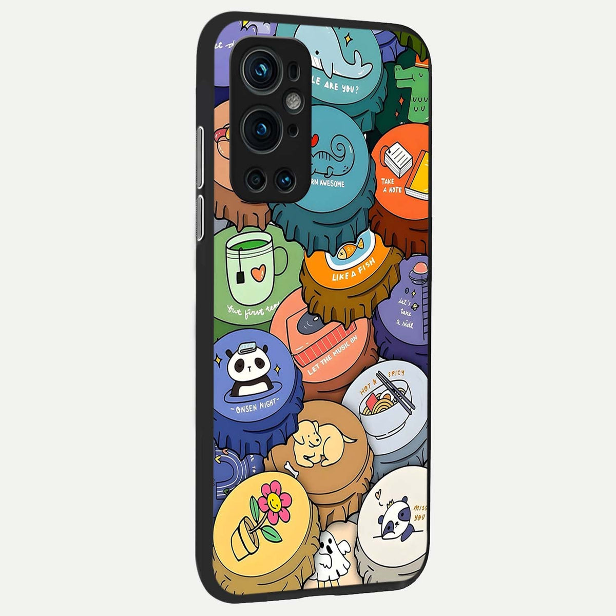  Coins Patterns back cover For OnePlus 9 Pro slim fit glass case with vibrant aesthetic design