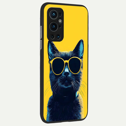  Cool Cat Vibes back cover For OnePlus 9 Pro slim fit glass case with vibrant aesthetic design