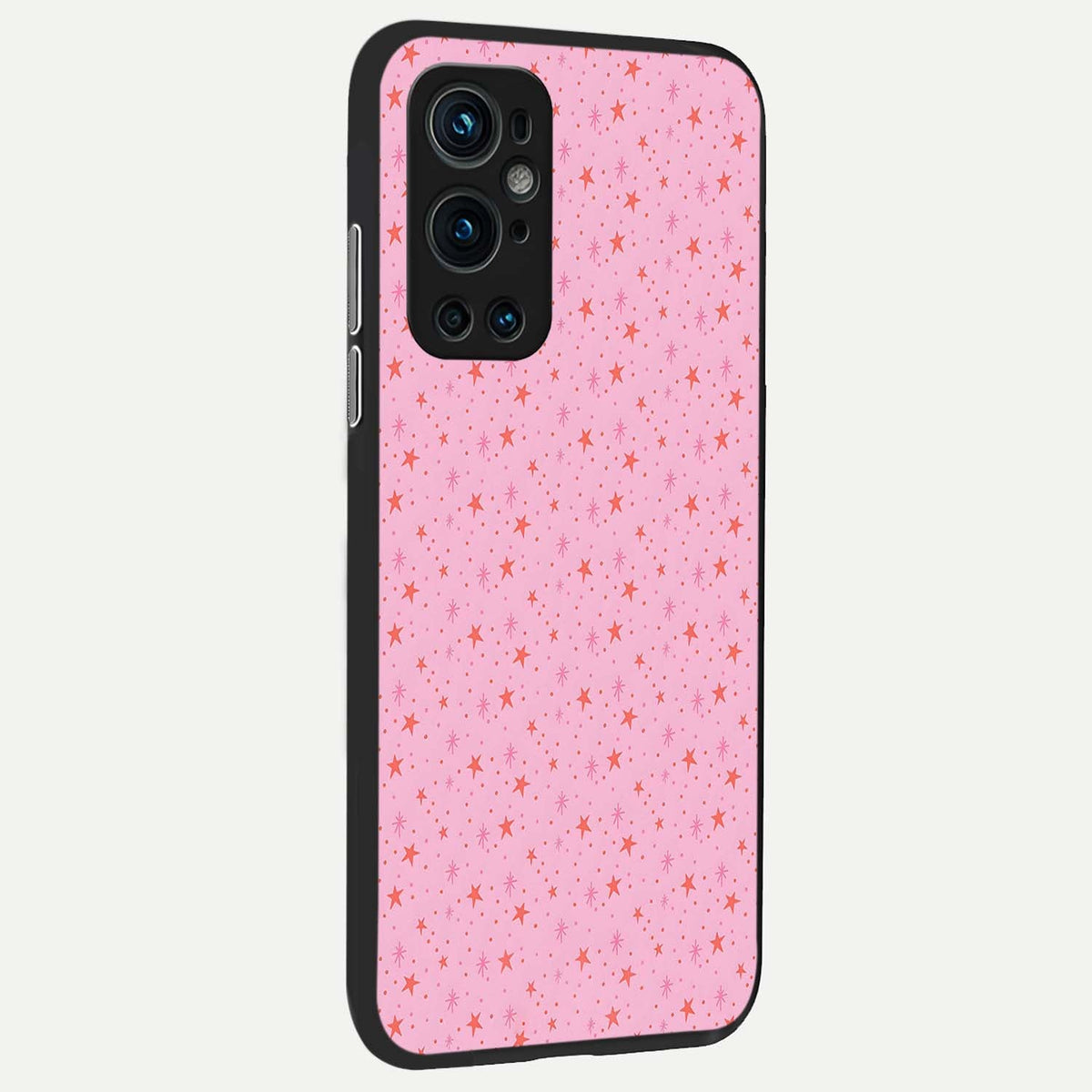  Cosmic Pink Sparkle back cover For OnePlus 9 Pro slim fit glass case with vibrant aesthetic design