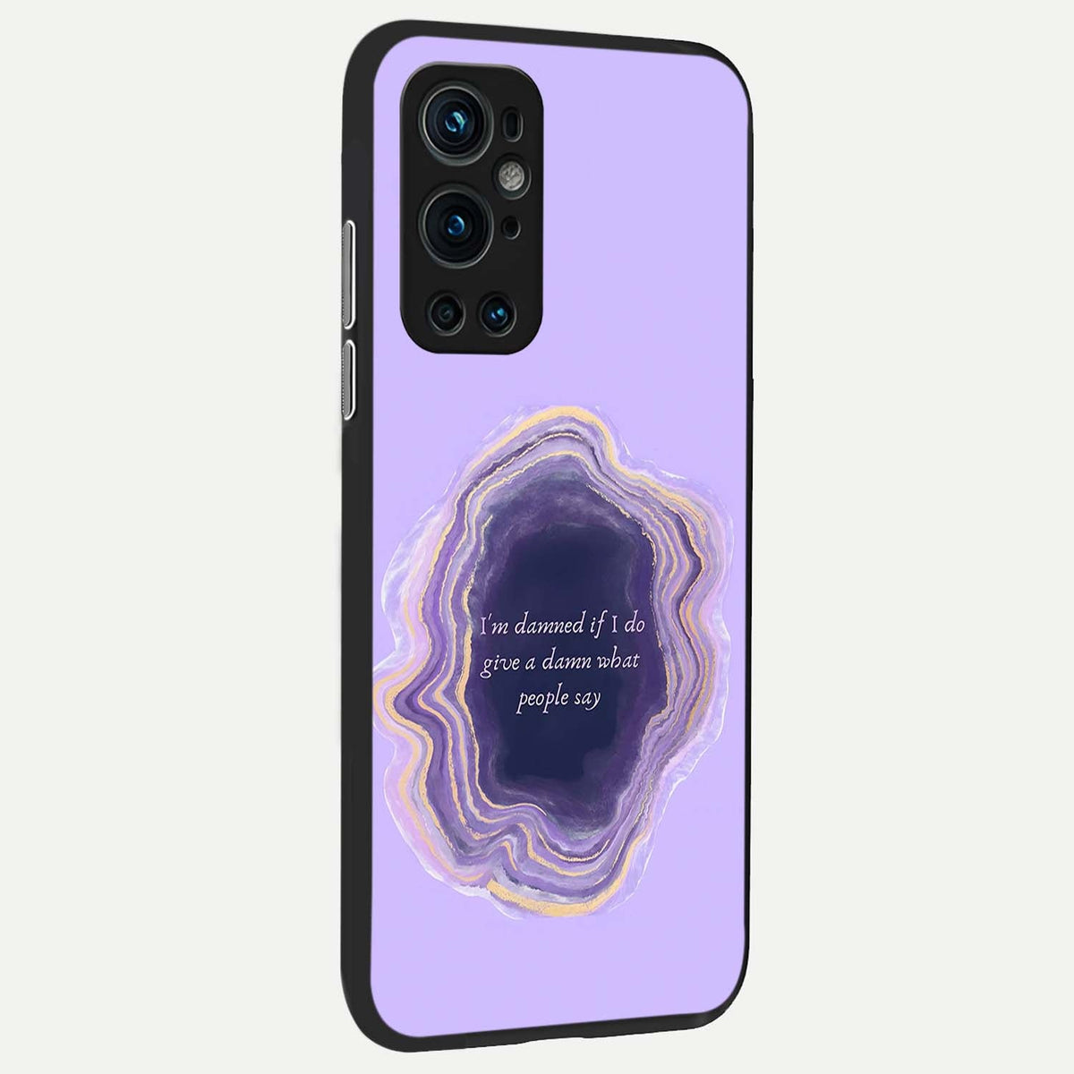  Damned People Quote back cover For OnePlus 9 Pro slim fit glass case with vibrant aesthetic design