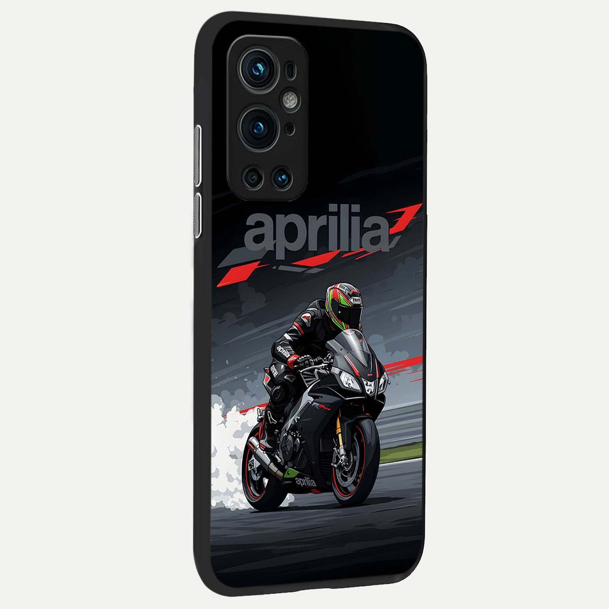  Dark Aprilla back cover For OnePlus 9 Pro slim fit glass case with vibrant aesthetic design