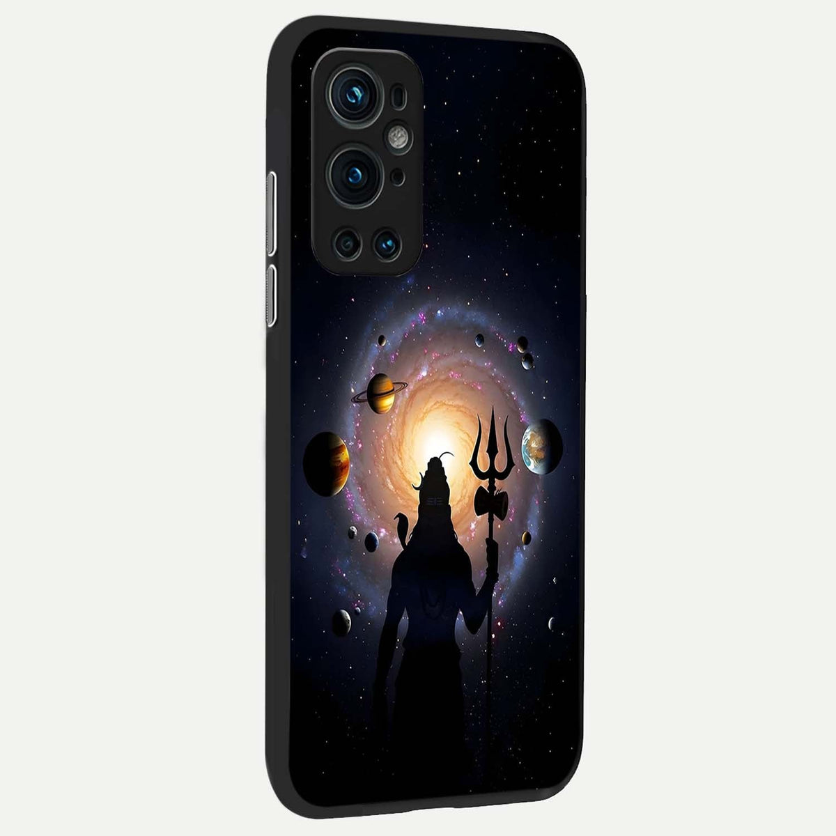  Galactic Shiva Vision back cover For OnePlus 9 Pro slim fit glass case with vibrant aesthetic design