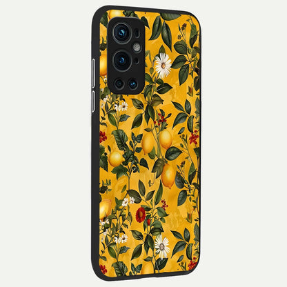  Golden Lemon Field back cover For OnePlus 9 Pro slim fit glass case with vibrant aesthetic design