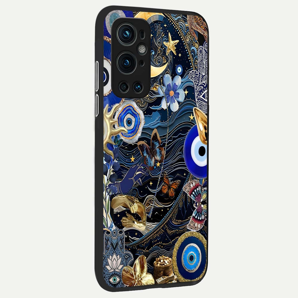  Golden Moon Magic back cover For OnePlus 9 Pro slim fit glass case with vibrant aesthetic design