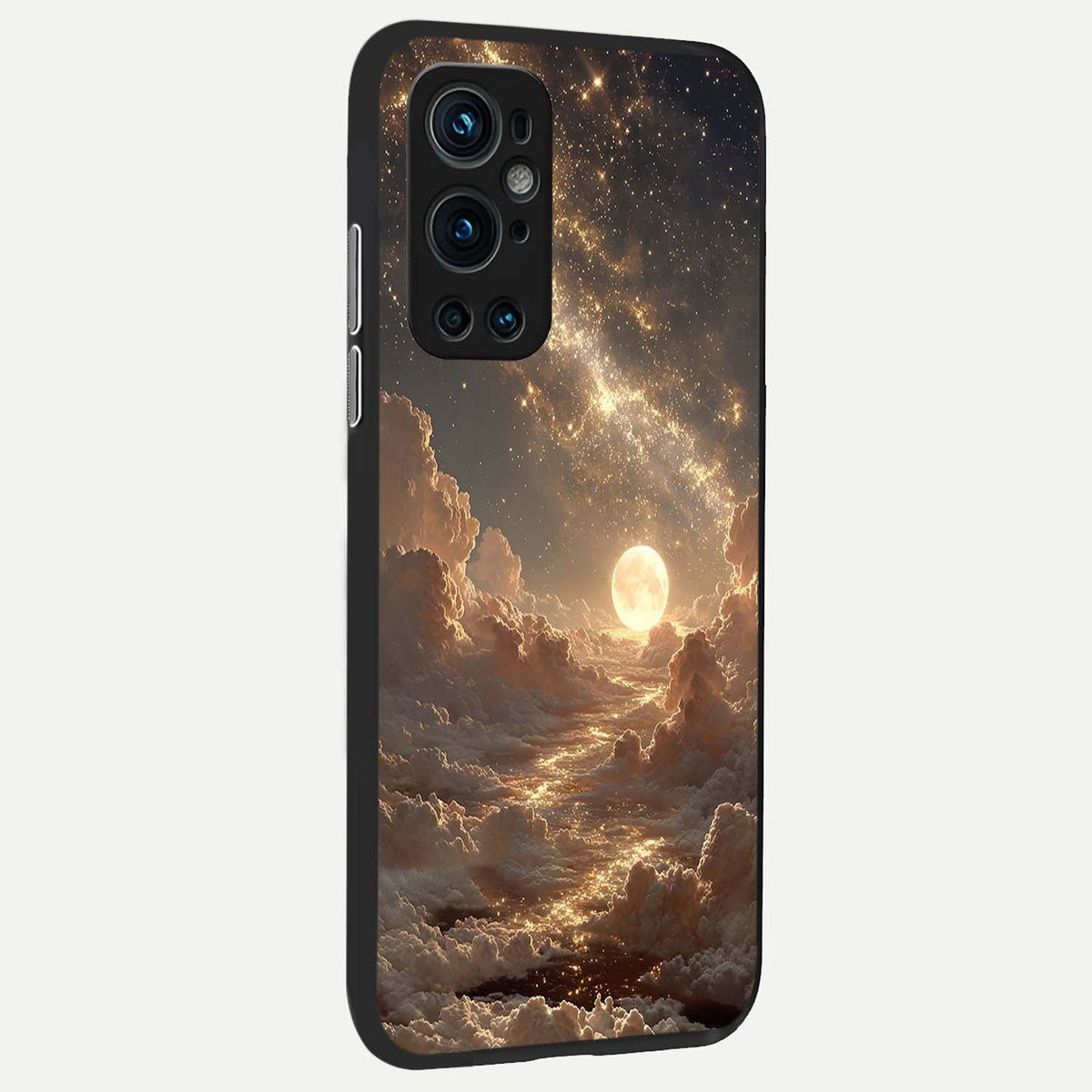  Golden Sky Dream back cover For OnePlus 9 Pro slim fit glass case with vibrant aesthetic design