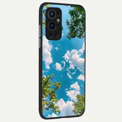  Green Moon Energy back cover For OnePlus 9 Pro slim fit glass case with vibrant aesthetic design