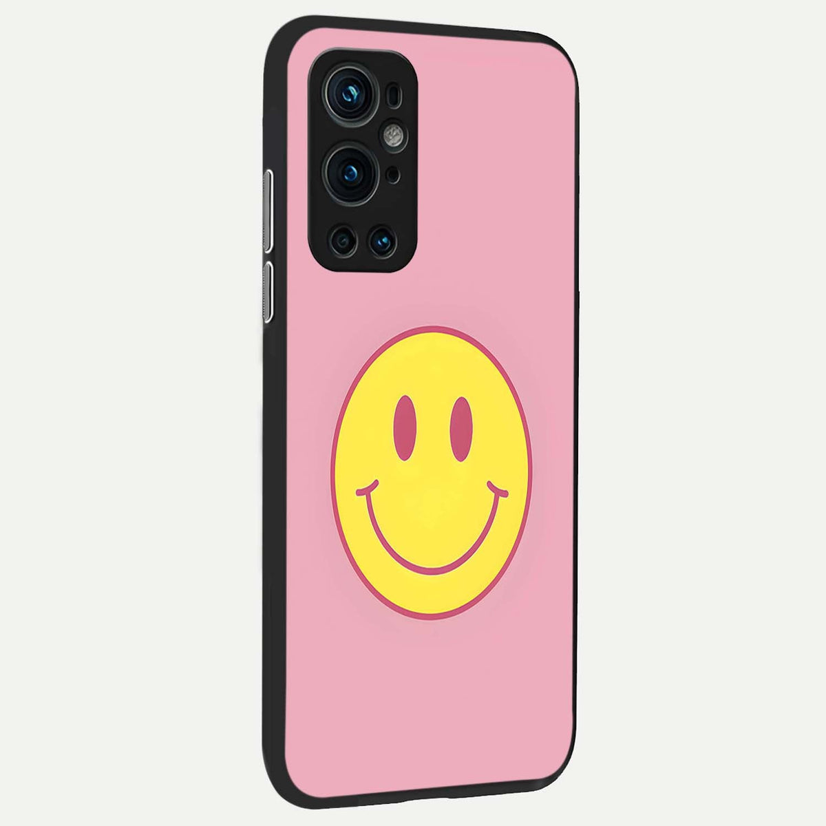  Happy Pink Mood back cover For OnePlus 9 Pro slim fit glass case with vibrant aesthetic design