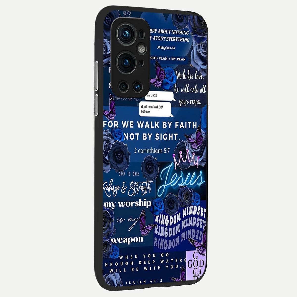  Kingdom Faith Glow back cover For OnePlus 9 Pro slim fit glass case with vibrant aesthetic design