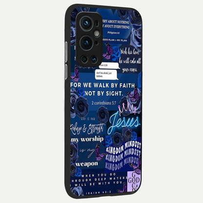  Kingdom Faith Glow back cover For OnePlus 9 Pro slim fit glass case with vibrant aesthetic design