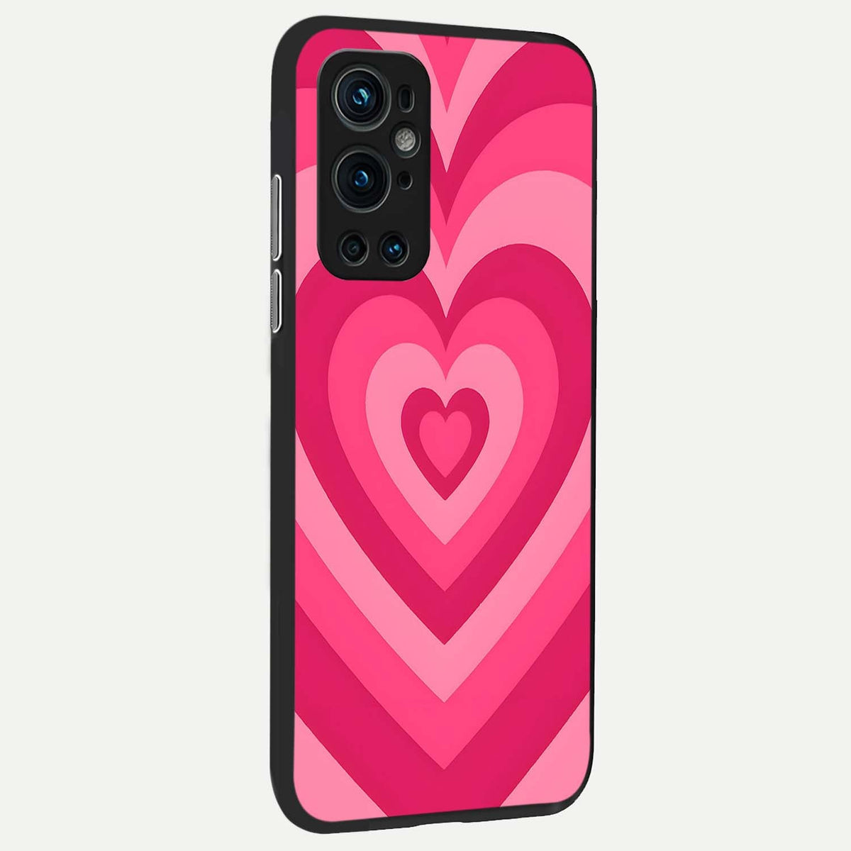  Layered Love Hearts back cover For OnePlus 9 Pro slim fit glass case with vibrant aesthetic design