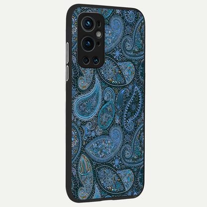  Midnight Paisley Glow back cover For OnePlus 9 Pro slim fit glass case with vibrant aesthetic design