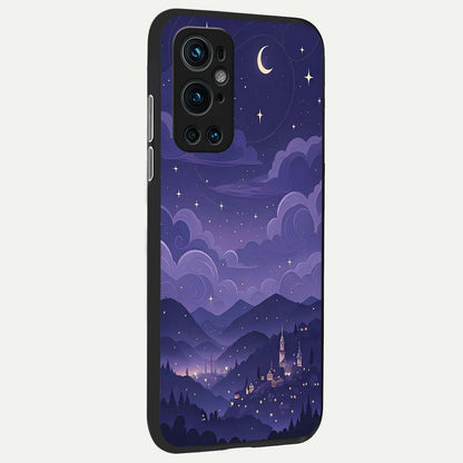  Minimal Night View back cover For OnePlus 9 Pro slim fit glass case with vibrant aesthetic design