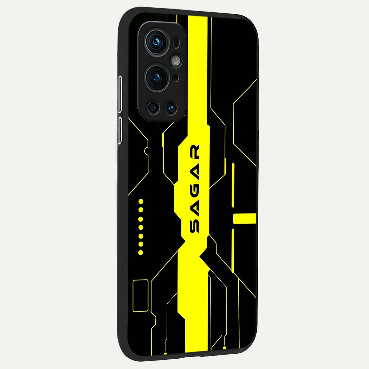  Neon CYBERPUNK Custom Name back cover For OnePlus 9 Pro slim fit glass case with vibrant aesthetic design