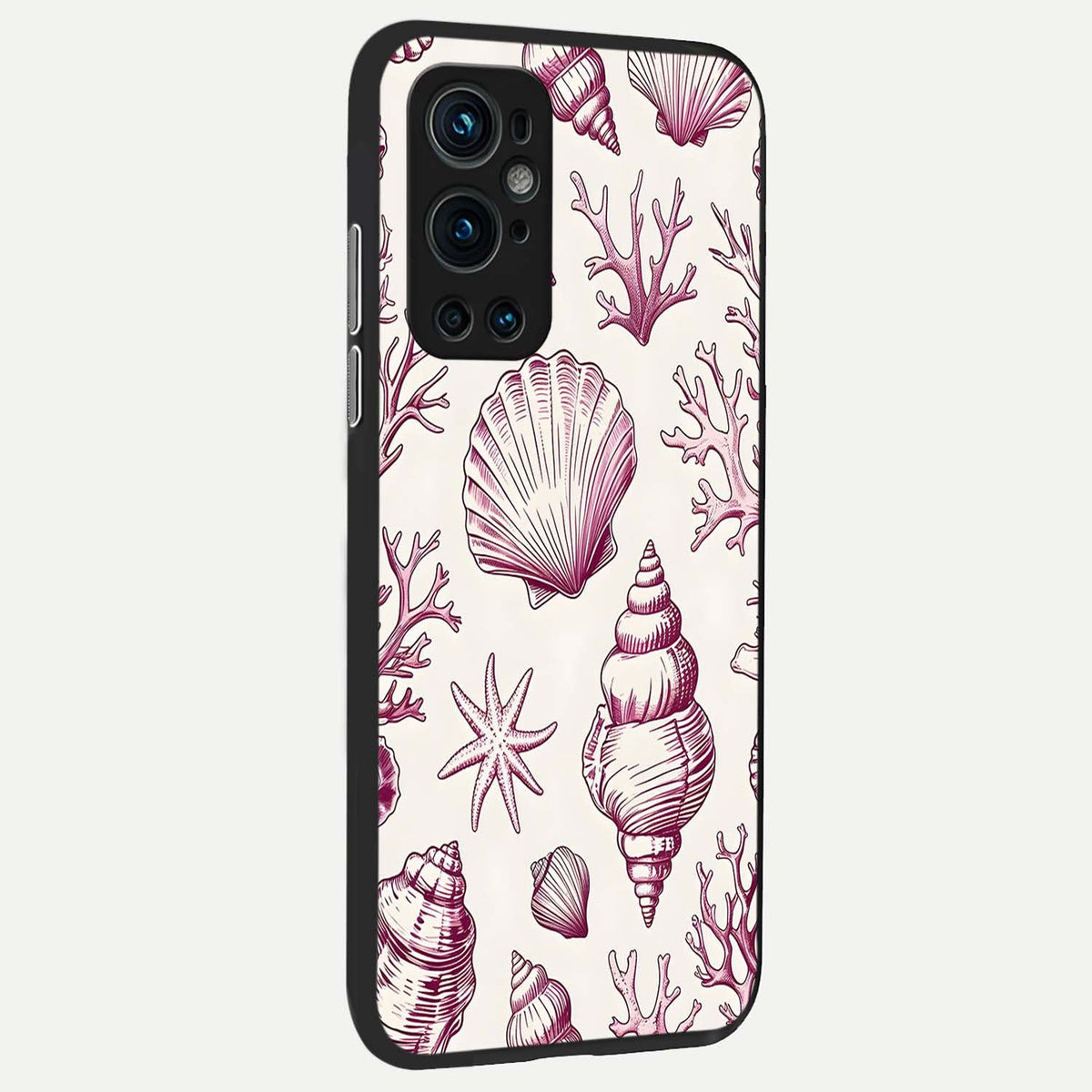  Pink Power Sparks back cover For OnePlus 9 Pro slim fit glass case with vibrant aesthetic design
