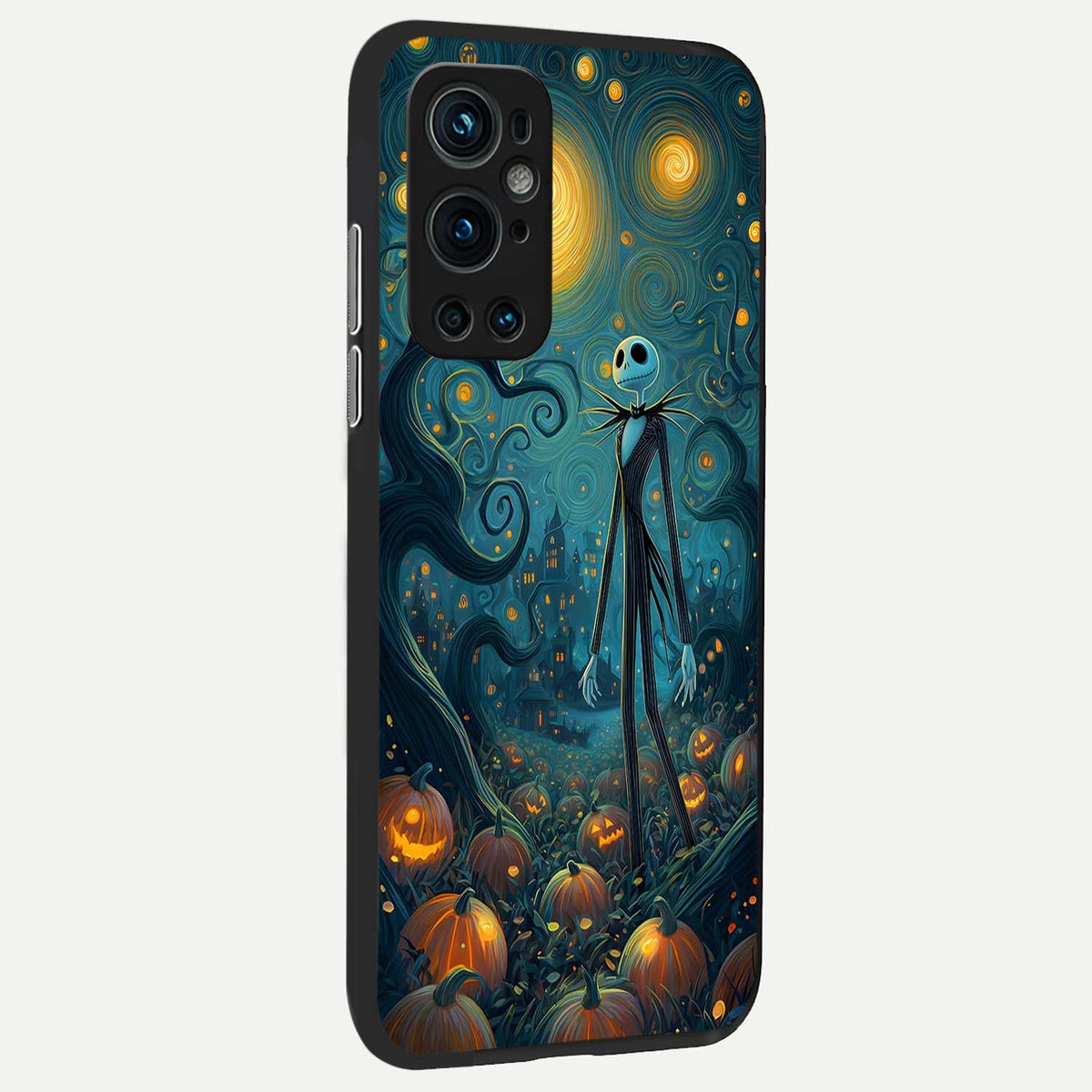  Pumpkin Moonlight Tale back cover For OnePlus 9 Pro slim fit glass case with vibrant aesthetic design