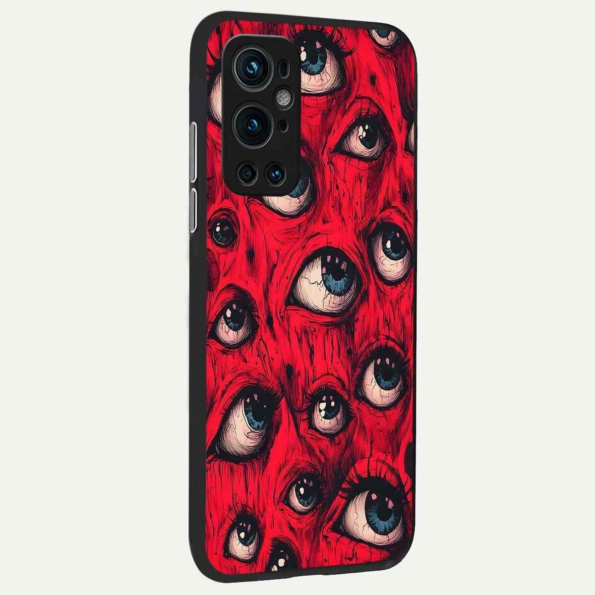  Red Eyes Pattern back cover For OnePlus 9 Pro slim fit glass case with vibrant aesthetic design