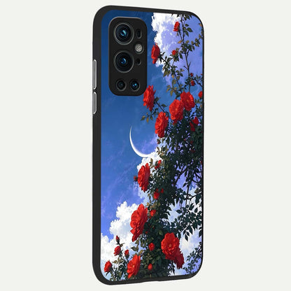  Rose Drift Flowers back cover For OnePlus 9 Pro slim fit glass case with vibrant aesthetic design