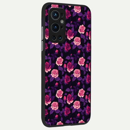  Rose Garden Twilight back cover For OnePlus 9 Pro slim fit glass case with vibrant aesthetic design