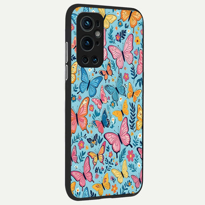  Spring Wing Garden back cover For OnePlus 9 Pro slim fit glass case with vibrant aesthetic design