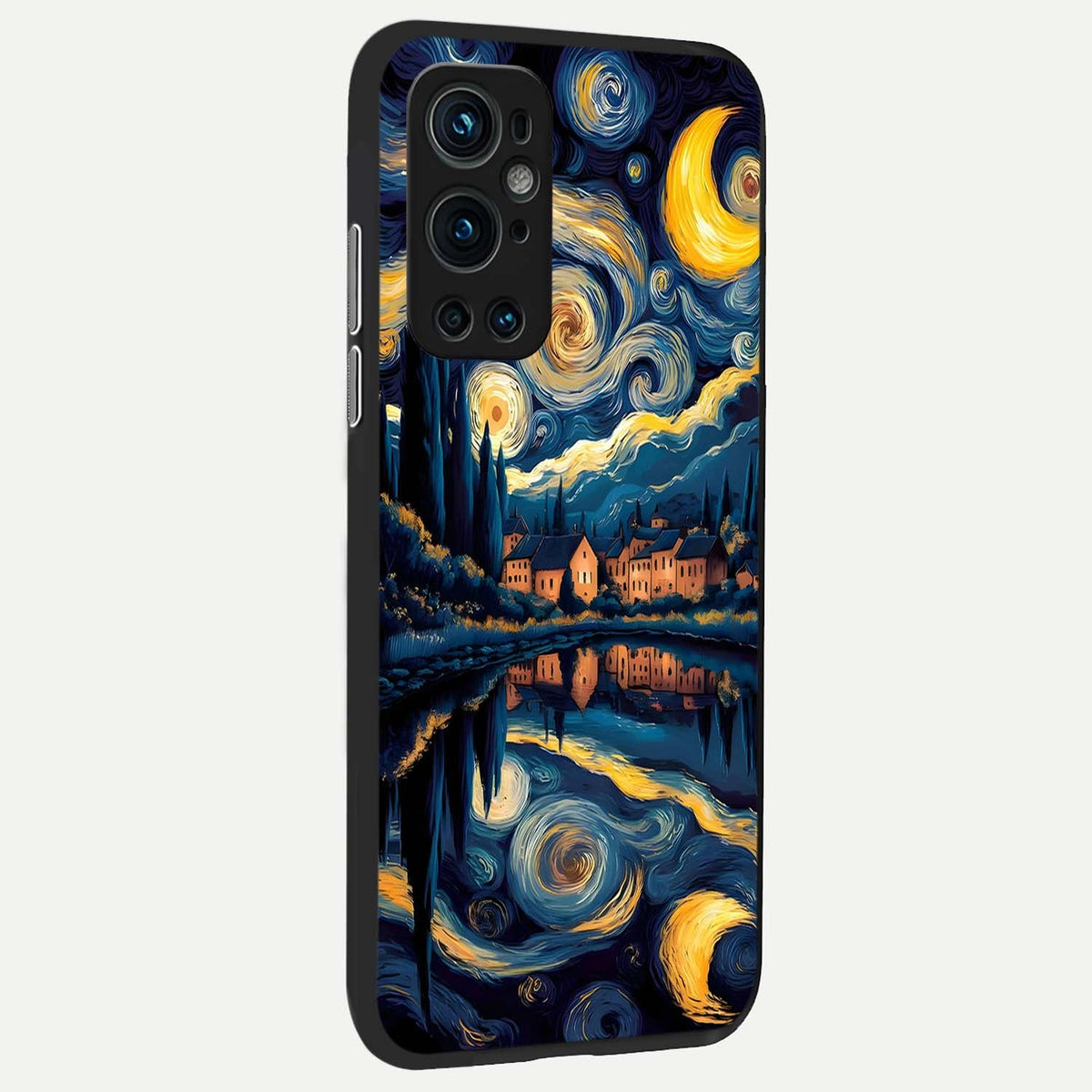  Starry Sky Serenity back cover For OnePlus 9 Pro slim fit glass case with vibrant aesthetic design