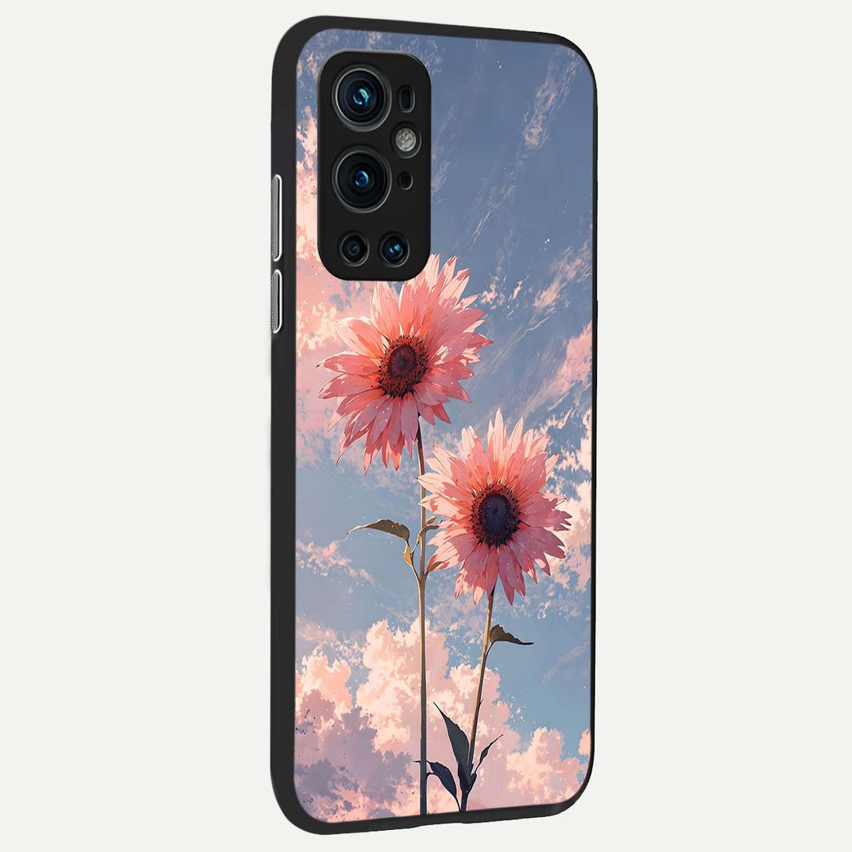  Sun Moon Balance back cover For OnePlus 9 Pro slim fit glass case with vibrant aesthetic design