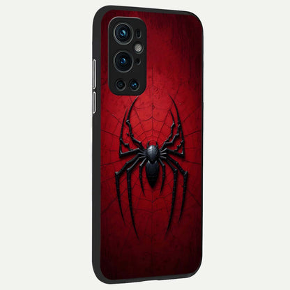  Superhero Web Emblem back cover For OnePlus 9 Pro slim fit glass case with vibrant aesthetic design