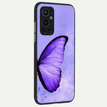  Violet Dream Wing back cover For OnePlus 9 Pro slim fit glass case with vibrant aesthetic design