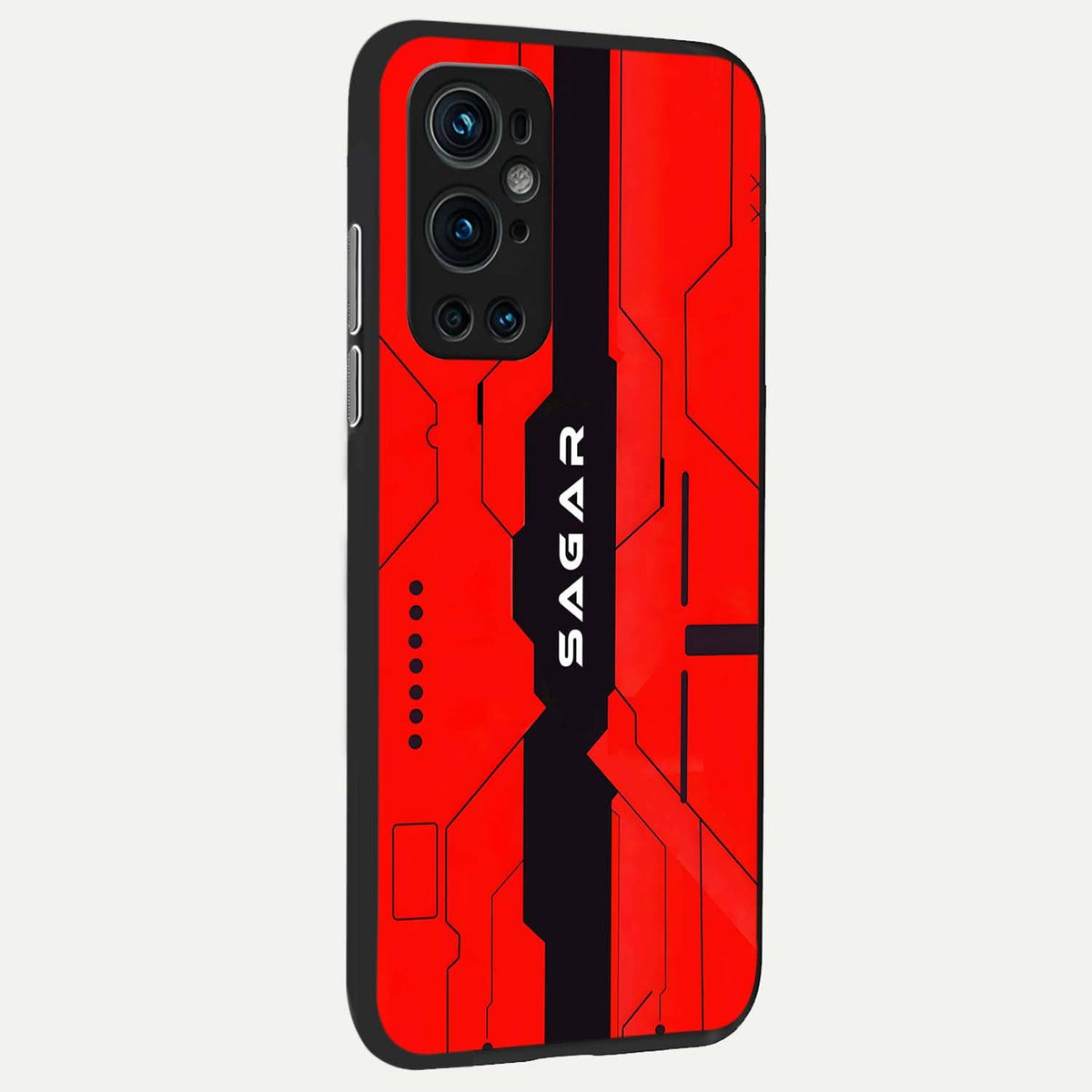  Voltage Rise CYBERPUNK Custom Name back cover For OnePlus 9 Pro slim fit personalized glass case with bold cyberpunk design