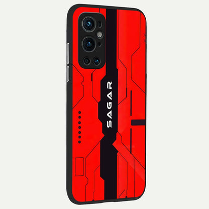  Voltage Rise CYBERPUNK Custom Name back cover For OnePlus 9 Pro slim fit personalized glass case with bold cyberpunk design