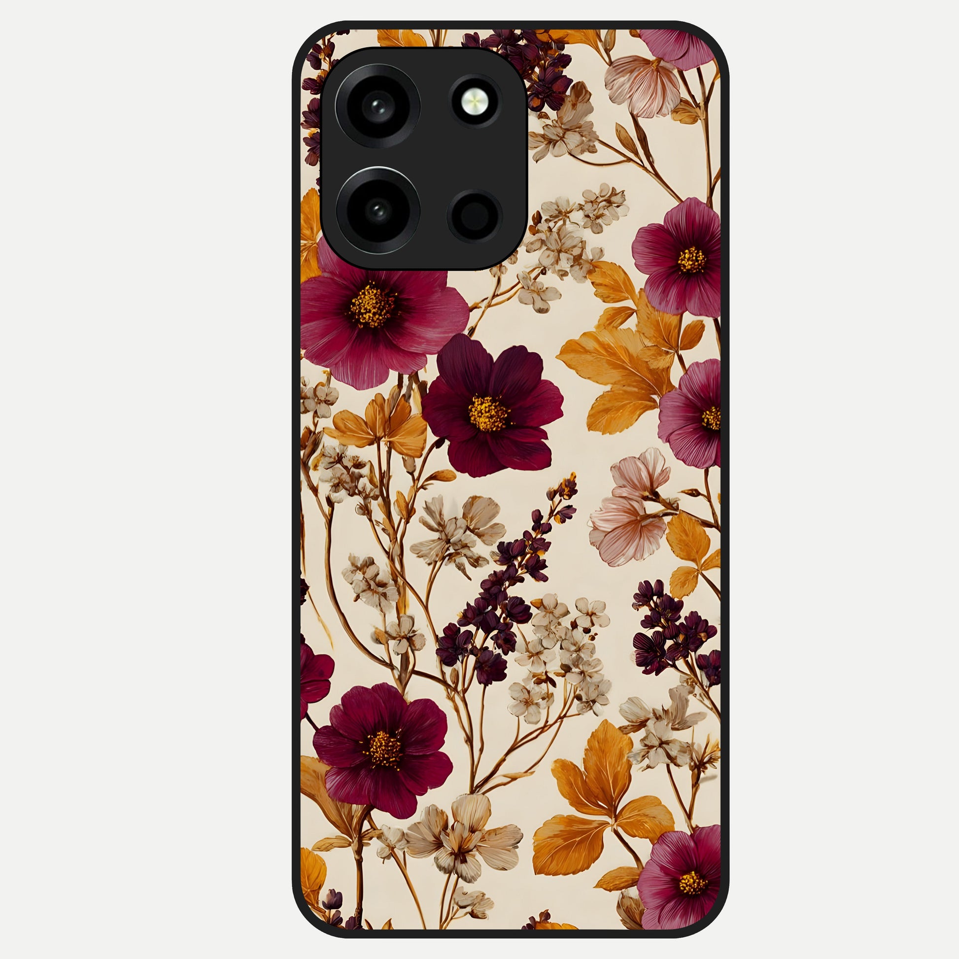  Autumn Wine Bloom Glass Case For Oneplus Nord 6 back cover – full design glossy printed glass finish