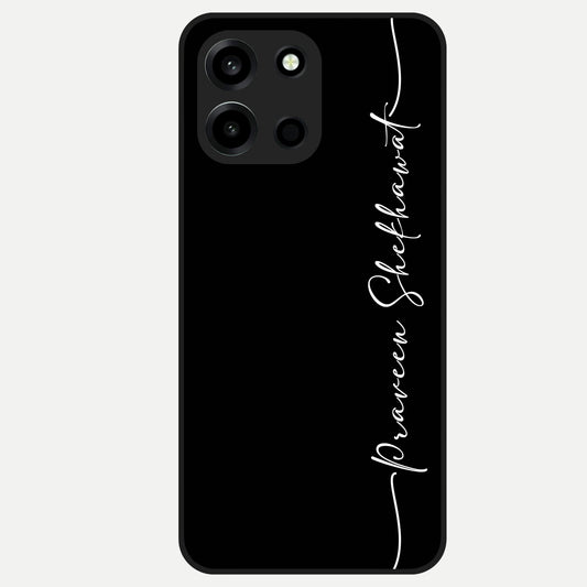  Black Tune Custom Name Glass Case For Oneplus Nord 6 back cover – full design glossy printed glass finish
